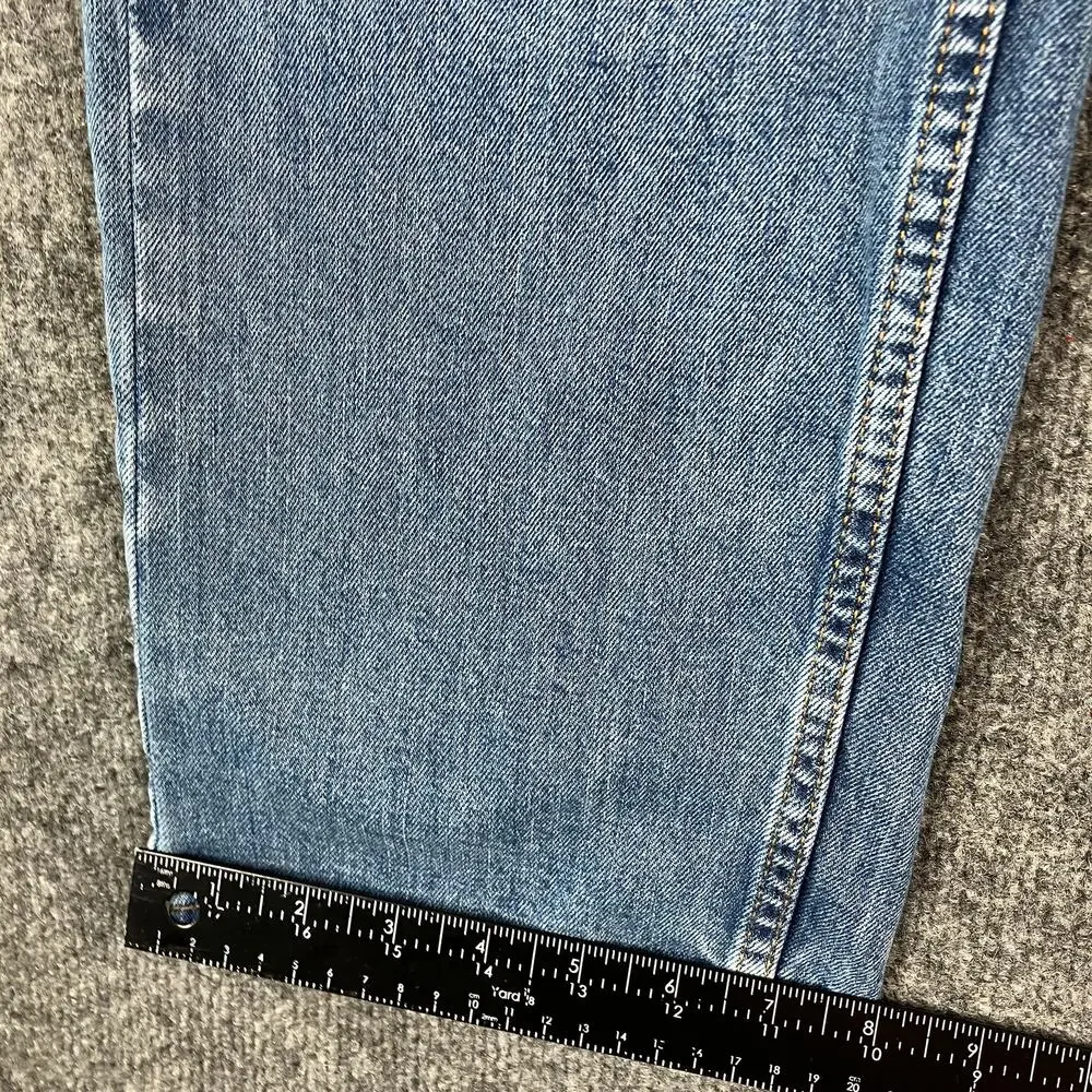 Levi's 505 Jeans Mens 36x32 Blue‎ Straight Fit Stretch Distressed Workwear Worn